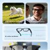 Kreta V52 Smart Glasses with AI Voice Assistant, Bluetooth 5.0, 800W Camera, 25 Language Translation, Real-Time Video Recording, Black (Black) view 4