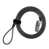 Laptop Security Cable Lock, Keyless 4-Digit Combination Anti-Theft Lock with Cut-Resistant Steel Cable, Adjustable, Compatible with 0.28x0.12in Security Slot for Laptops Tablets, 74.8in, Black view 1