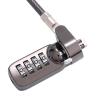 Laptop Security Cable Lock, Keyless 4-Digit Combination Anti-Theft Lock with Cut-Resistant Steel Cable, Adjustable, Compatible with 0.28x0.12in Security Slot for Laptops Tablets, 74.8in, Black view 4