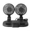 AugustknowU Car Fan USB Dual Head Fan 360 Rotating Portable Car Fan for Car Dashboard or Home Use for Truck SUV RV Van Boat view 1
