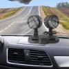 AugustknowU Car Fan USB Dual Head Fan 360 Rotating Portable Car Fan for Car Dashboard or Home Use for Truck SUV RV Van Boat view 2