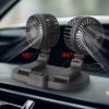 AugustknowU Car Fan USB Dual Head Fan 360 Rotating Portable Car Fan for Car Dashboard or Home Use for Truck SUV RV Van Boat view 3