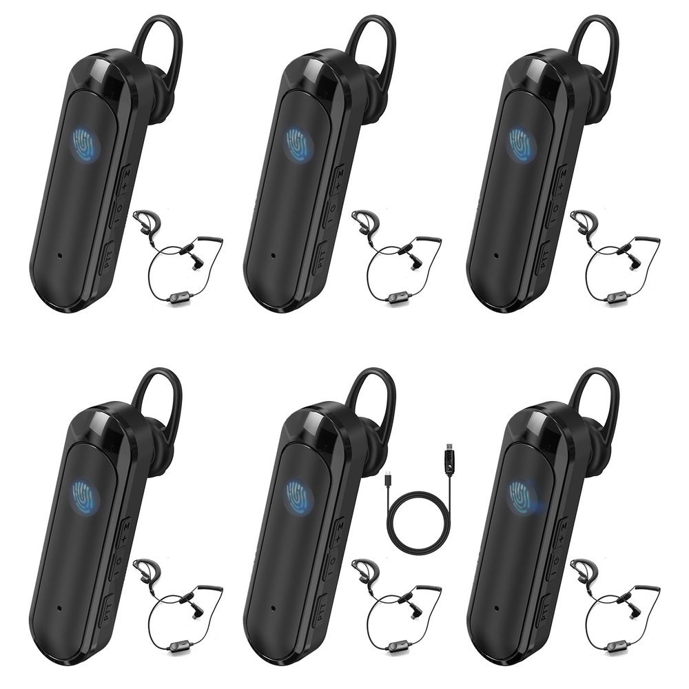 CBCBTWO N1S MAX Rechargeable Walkie Talkies Long Range,6 Pack Walkie Talkie for Adults,2 Way Radio 16 FRS Channel with Earpiece Programming Cable for Restaurant Supermarket Beauty Salon