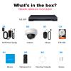 8CH NVR Security Camera System, 6pcs S-2C2143G2-I 4MP PoE IP Cameras Outdoor, 2.8MM Lens 3-Axis, WDR, IP67, IK10, H.265+ with 4K 8CH NVR Pre-Installed 2TB HDD for 24-7 Recording, Cable not Included view 2