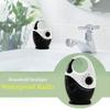 Waterproof Shower Radio, 1Pc Adjustable Volume Shower AM FM Button Speaker Portable Waterproof Speaker Bathroom Speakers Wireless Radio with Top Handl(Color:Black and White) view 2