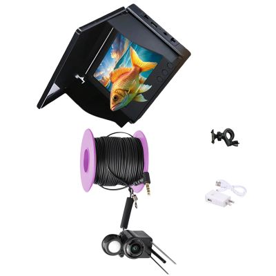Underwater Fishing Camera,1080P 220 Wide Angles Portable Fish Camera with Large Screen for Boats Ice Lake Fishing