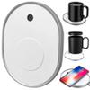 Coffee Mug Warmer for Desk 2-in-1 Smart Electric Mug Warmer with Wireless Chargers - Fast Heating Coaster for Coffee & Tea, 15W Charging Pad (White) view 1
