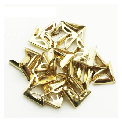 100pcs Metal Book Corner Protector, Gold Photo Corners Protector for Picture Vintage Photo Covers, Iron Corner Protectors for Scrapbook, Photo Album