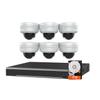 8 Channel IP Camera System, 4K 8ch PoE NVR Kits 2TB HDD + 6 x 4MP IP Turret Cameras ECI-D14F2, 2.8mm H.265+, 120dB WDR, EXIR 2.0 with 100ft view 1