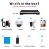 8 Channel IP Camera System, 4K 8ch PoE NVR Kits 2TB HDD + 6 x 4MP IP Turret Cameras ECI-D14F2, 2.8mm H.265+, 120dB WDR, EXIR 2.0 with 100ft view 2