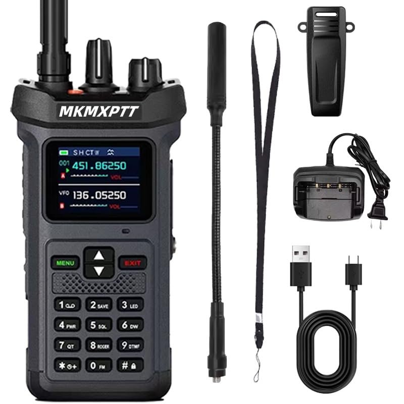 MKMXPTT MK-628 20W Outdoor High Power VHF UHF Dual Frequency Radio Amateur Flashlight Digital Display