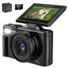 4K 64MP Digital Camera with18X Zoom for Photography, 3" 180Flip Screen Compact Travel Camera Camera with 32GB Card & 2 Batteries view 1