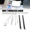 VBESTLIFE WiFi 7 Wireless Card, M.2 Network Adapter with 2.4GHz 5GHz 6GHz Tri Band 5.8Gbps Speed 4K QAM 2x2 Antennas, for Wins 11 Laptops view 2