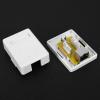 Kadimendium Networks Box Shielded CAT6 Single Port RJ45-8P8C Desktop Information Box for Networks Mounted, 2pcs ABS Shown with DouableSided Tape and Screw, for Wiring view 1