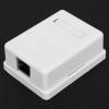 Kadimendium Networks Box Shielded CAT6 Single Port RJ45-8P8C Desktop Information Box for Networks Mounted, 2pcs ABS Shown with DouableSided Tape and Screw, for Wiring view 4