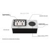 FFDSDUH Power Strips Pop-Up/Embedded Desktop Office Socket, Power Mobile Phone Wireless Charging Embedded Pop-Up(Black) view 4