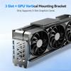 AoQhir PCIe x16 Vertical GPU Mount Bracket 3-Slot 90 Degree Graphics Card Case Support PCIe 4.0 for ATX MATX EATX Chassis (Black) view 3