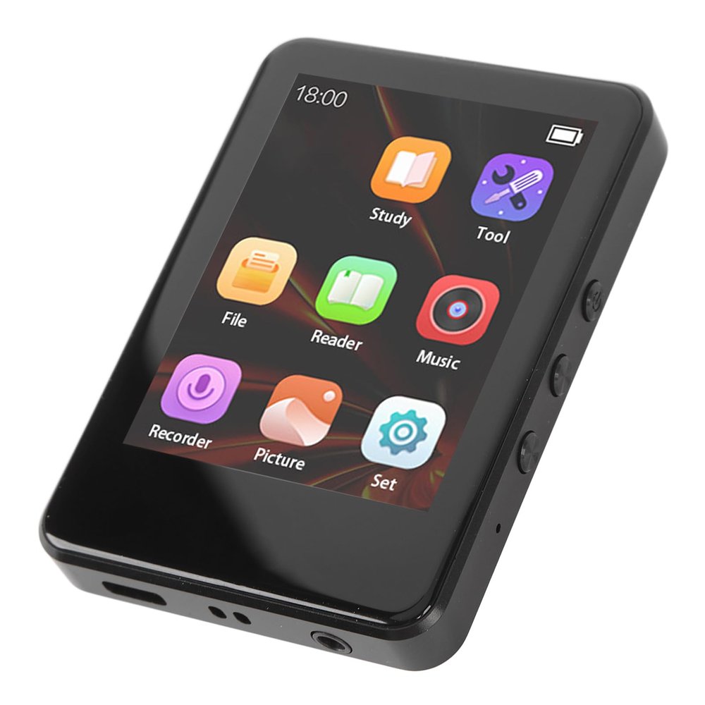 Fabater MP3 Player with Bluetooth, 2.8in Touch Screen Portable Music Player with Speaker E Books Pedometers, 320x240 Resolution Portable Music Device for Daily Use