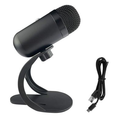 ciciglow Gaming USB Microphone, Recording Mic, 360 Omnidirectional Sound Pickup, Wired Computer Microphone with Stand and Indicator Light for Live Streaming Gaming, Plug and Play