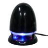 jojofuny Mini Multimedia Speaker with LED Light USB Powered External 3.5Mm Aux Input Loudspeaker for Laptop Desktop Computer, Black Blue, Dc5V Anti-Interference Portable Audio view 1