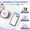 Yunseity Portable Thermal Printer, Compact Photo Label Barcode Printer with APP Connection Black and White Barcode for Students Phone (Blue) view 3