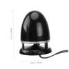 HOLIDYOYO Mini Speaker with LED Light, USB-Powered External Desktop Speaker with Aux Input, Multimedia Bullet Bass Loudspeaker for Laptop and Computer, Black Blue, Dc5V Compatible view 2