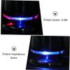 HOLIDYOYO Mini Speaker with LED Light, USB-Powered External Desktop Speaker with Aux Input, Multimedia Bullet Bass Loudspeaker for Laptop and Computer, Black Blue, Dc5V Compatible view 3