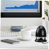 HOLIDYOYO Mini Speaker with LED Light, USB-Powered External Desktop Speaker with Aux Input, Multimedia Bullet Bass Loudspeaker for Laptop and Computer, Black Blue, Dc5V Compatible view 4