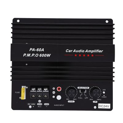 LICAEVEY 24V 600W Subwoofer Board Bass Module, High Power Mono Channel Car Audio Amplifier Board, Powerful Bass Car Sound Amplifier for Truck