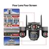 LNBBEQ 10K 20MP WiFi Security Camera Outdoor 4 Lens 4 Screen 360 PTZ Camera Auto Motion Tracking CCTV 12X Zoom Surveillance(US Plug,WiFi Camera) view 3