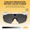 Baseball Camera Glasses, POV Video Recording Hands-Free Smart Glasses, Anti-Glare Sports Sunglasses with Built-in Mic, Wearable Action Camera for Baseball, Cycling (A - White Gradient, 64GB Tf Card) view 2