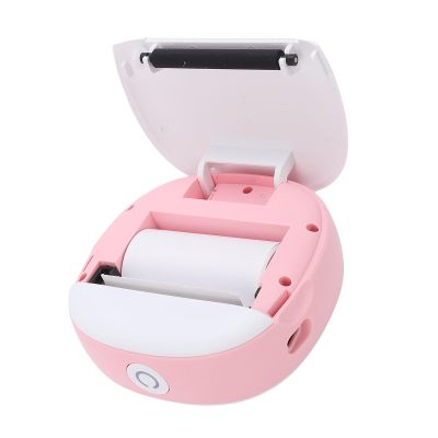 Yunseity Portable Thermal Printer, Compact Photo Label Barcode Printer with APP Connection Black and White Barcode for Students Phone (Pink)