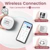 Yunseity Portable Thermal Printer, Compact Photo Label Barcode Printer with APP Connection Black and White Barcode for Students Phone (Pink) view 3