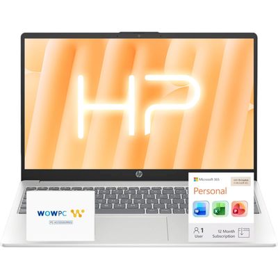 HP 15.6" Business Laptop Computer with Microsoft 365  2026 Edition  Intel 4-Core N100 CPU  1.1TB Storage (1TB OneDrive + 128GB UFS)  16GB RAM  Windows 11  w/o Mouse