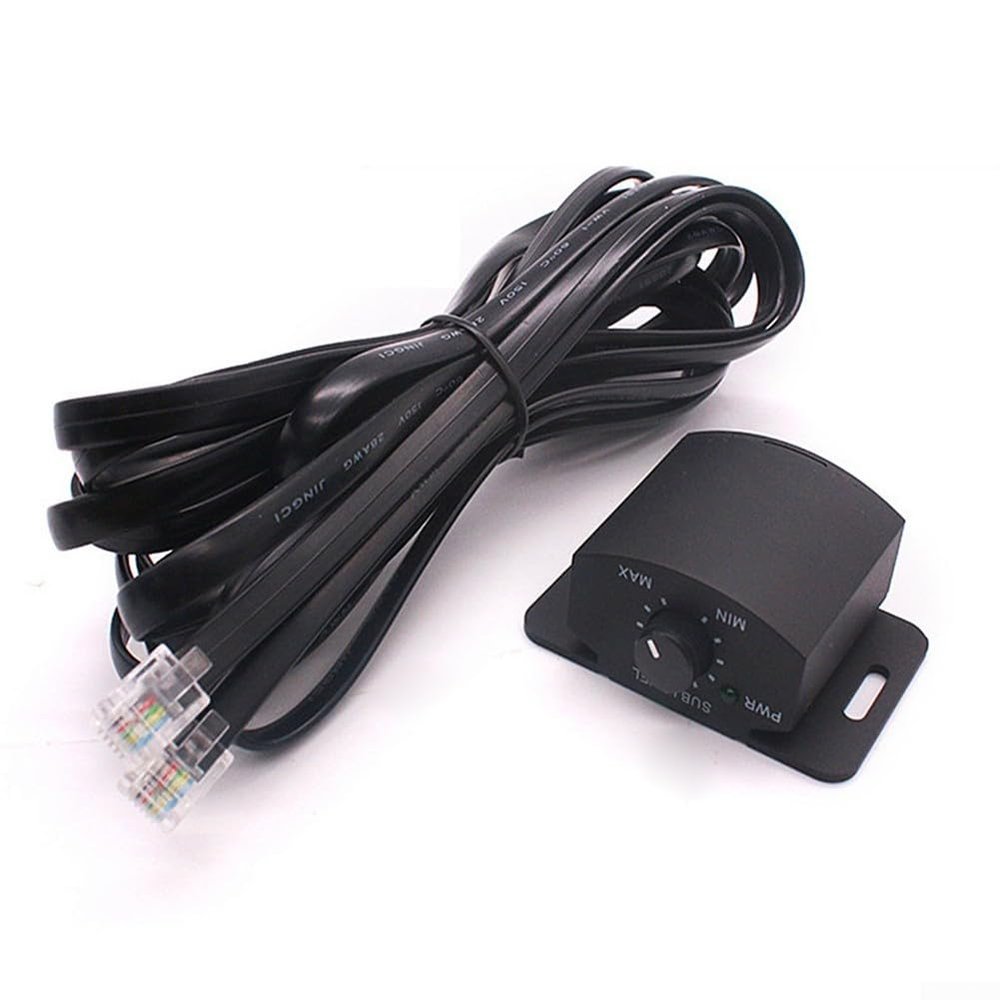 Car Subwoofer Remote Volume Controller With 5 Meter 4 Core Cable And Optional 6 Pin Connector For Enhanced Compatibility (5m+4core)