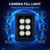 DC12V 6 LEDs Fill Light, Waterproof IP66, Adjustable Installation Black Shell - Durable Aluminum Alloy, Automatic Day and Night Use for Cameras view 2