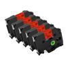 5PK Label Tape for P3100 E1000 Pro Ribbon Printer Black On White TZe-231 TZe-631,Compatible for Brother P-Touch(5pcs Black on Red) view 1