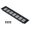 12"x3" Air Vent Cover Door Grille Ventilation Louvered for Cabinet Black view 1