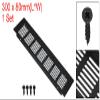 12"x3" Air Vent Cover Door Grille Ventilation Louvered for Cabinet Black view 2