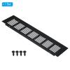 12"x3" Air Vent Cover Door Grille Ventilation Louvered for Cabinet Black view 4