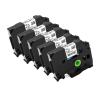 5PK Label Tape for P3100 E1000 Pro Ribbon Printer Black On White TZe-231 TZe-631,Compatible for Brother P-Touch(5pcs Black on White) view 1