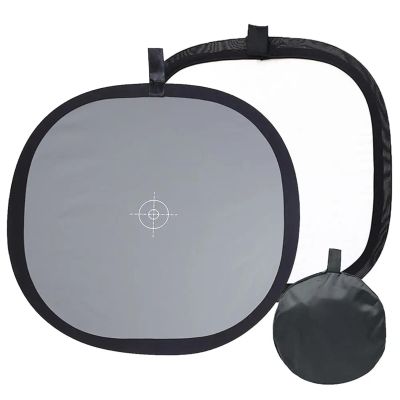 Compatible for Camera Focus & Color Calibration - Foldable Double-Face 18% Grey/White Balance Reflector Card(60CM x 60CM)