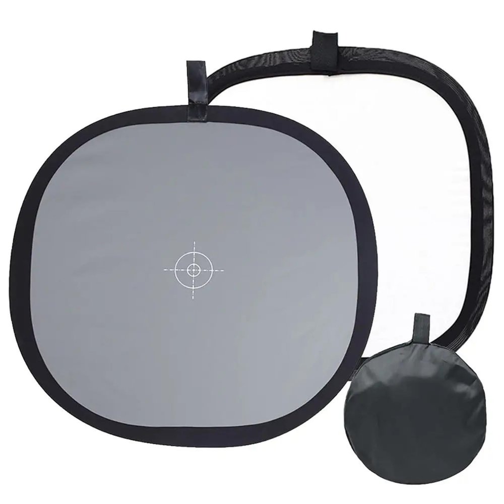 Compatible for Camera Focus & Color Calibration - Foldable Double-Face 18% Grey/White Balance Reflector Card(60CM x 60CM)