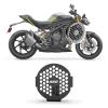 Xin Hon Suitable for Speed Twin Triple 1200 RS/RR Tiger900/1200/GT Bonneville T100/T120 Thruxton Scrambler 2025 motorcycle horn cover/speaker cover protection. (Black,logo850) view 1