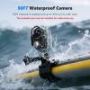 4K 30FPS Vlogging Camera, 64GB Hands-Free POV Camera, 98FT Waterproof Actioncamera with Case, Tiny Sport Cam 6-axis Stabilization, 150 Lightweight Thumb Bodycam 270min runtime, Mount Anywhere view 3