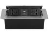 FFDSDUH Power Strips Multimedia Pop-Up Desktop Socket, Hidden Embedded Waterproof Design, Computer(Silver) view 1
