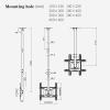 Ceiling TV Mount Bracket for 32-65 Inch TVs - Swivel and Tilt Adjustable Wall and Ceiling Mount view 2