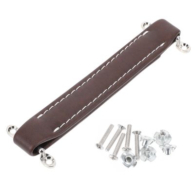 Housoutil Subwoofer Pull Handle with Screws Leather Speaker Audio Handle for Indoor and Outdoor Subwoofer Practical Coffee Brown Replacement