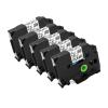 5PK Label Tape for P3100 E1000 Pro Ribbon Printer Black On White TZe-231 TZe-631,Compatible for Brother P-Touch(5pcs Black on Clear) view 1
