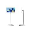 Mobile Smart TV on Wheels 1080P Rotating Touchscreen Display Portable Stand for Bedroom Kitchen RV Travel(White,6+128) view 1